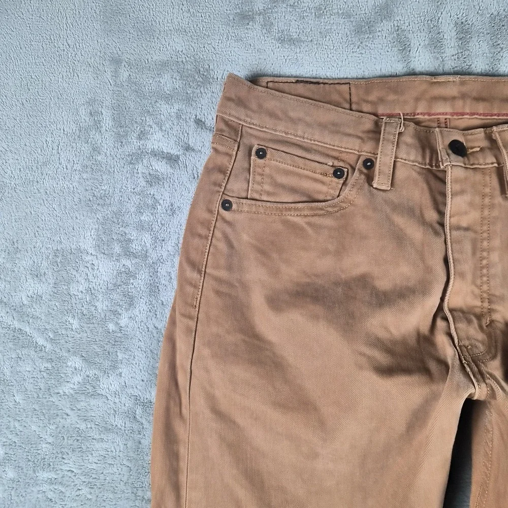 Levis 504 Jeans Mens 30x31 Brown Denim Straight Leg Skater Stretch Pants